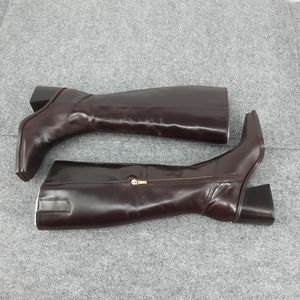 Vince Camuto Sangeti Boots Women's 7.5M Brown Root Beer Knee-high Leather